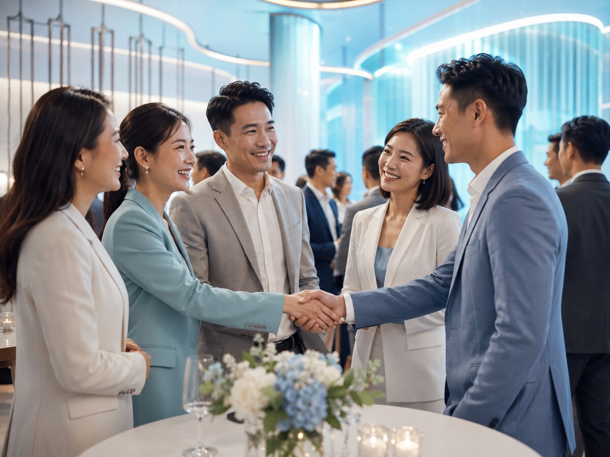 企業家與合作夥伴交流串聯資源